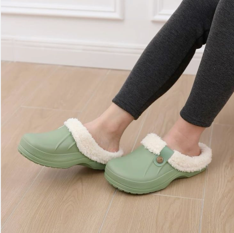 Stylish Fur Lined Clogs